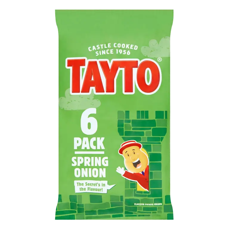 Tayto Spring Onion Flavour Potato Crisps 6 x 25g
