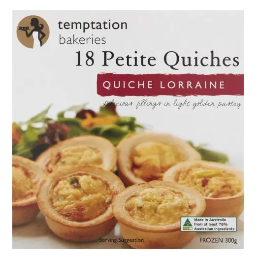 Frozen Petite Quiche Lorraine's 18 Pack