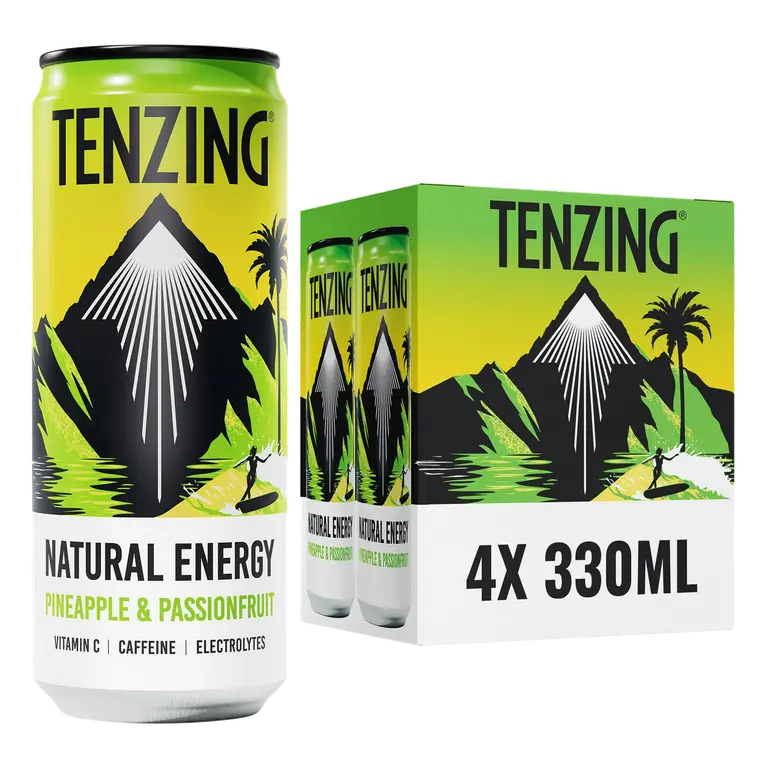 4 x 330ml Pineapple & Passionfruit Natural Energy Drink