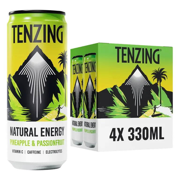 Pineapple & Passionfruit Caffeine, Vitamin 4 x 330ml