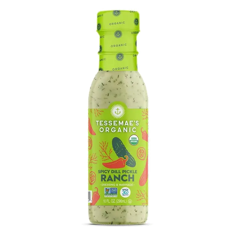 Tessemae's Organic Spicy Dill Pickle Ranch Dressing, 10 fl oz