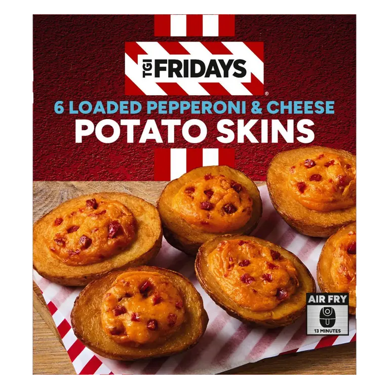 TGI Fridays 6 Loaded Pepperoni & Cheese Potato Skins 270g