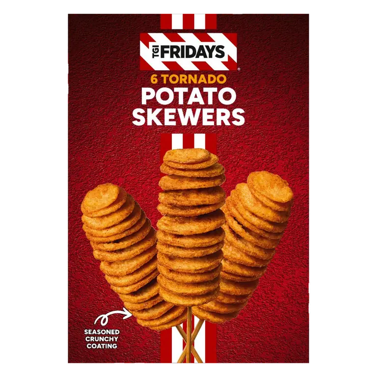 TGI Fridays 6 Tornado Potato Skewers 450g