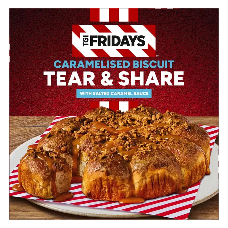 TGI Fridays Caramelised Biscuit Tear & Share With Salted Caramel Sauce 367g