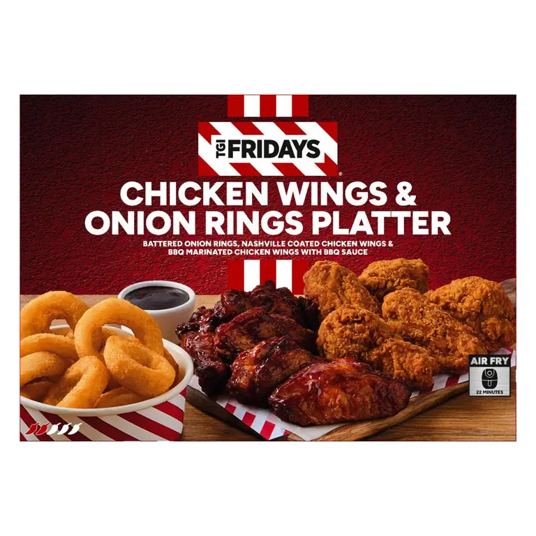 TGI Fridays Chicken Wings & Onion Rings Platter 1.125kg