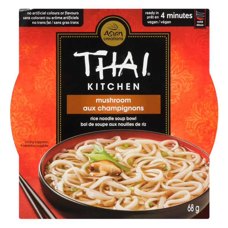 Vegan Rice Noodle Soup Bowl Mushroom 68 g