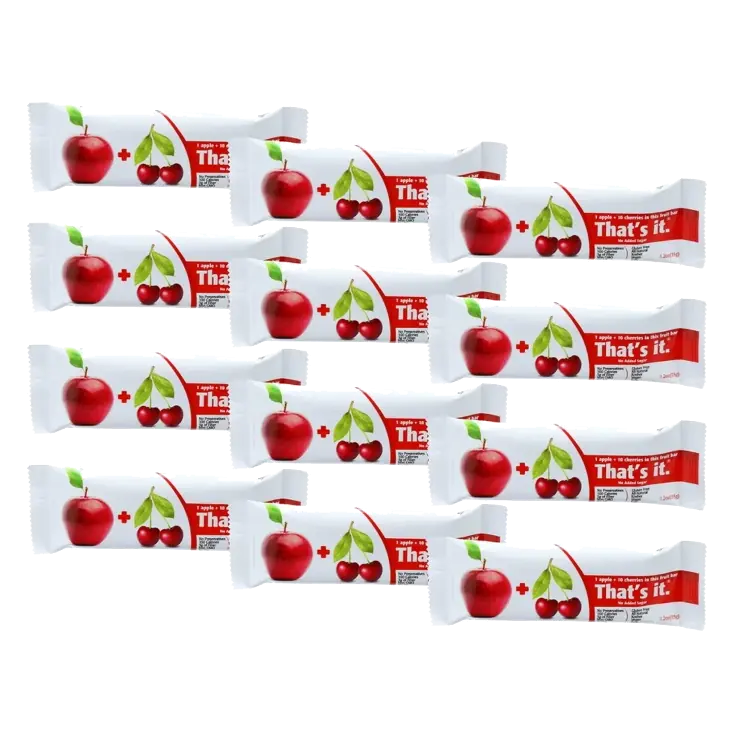 That's It Apple and Cherry Fruit Bar Gluten-Free, 12 bars, 1.2 oz