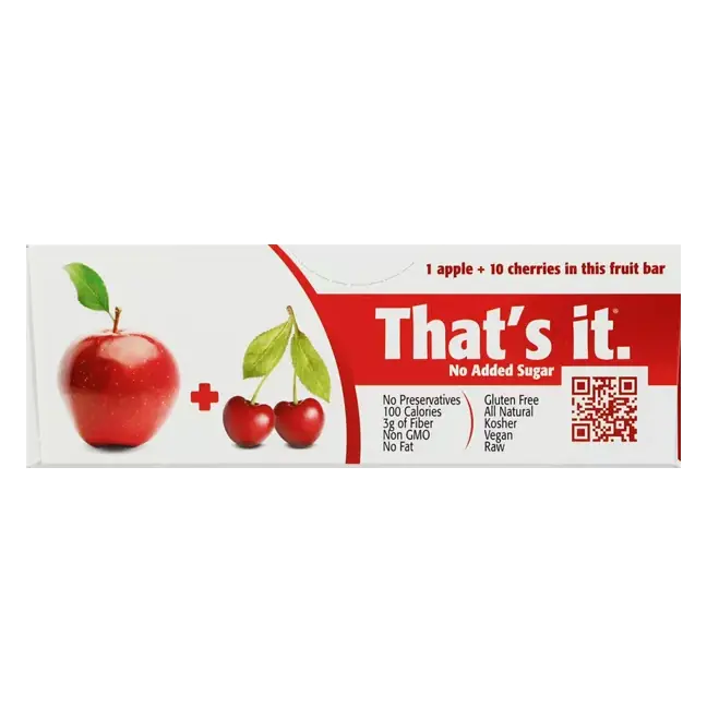 Fruit Bar, Apple + Cherries