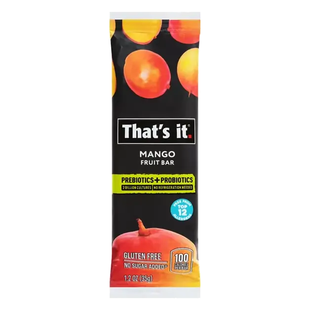 Fruit Bar, Prebiotics + Probiotics, Mango