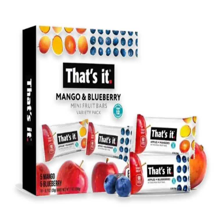 Mini Fruit Bars Variety Pack Mango & Blueberry 10 Bars - 0.7 oz (20 g)