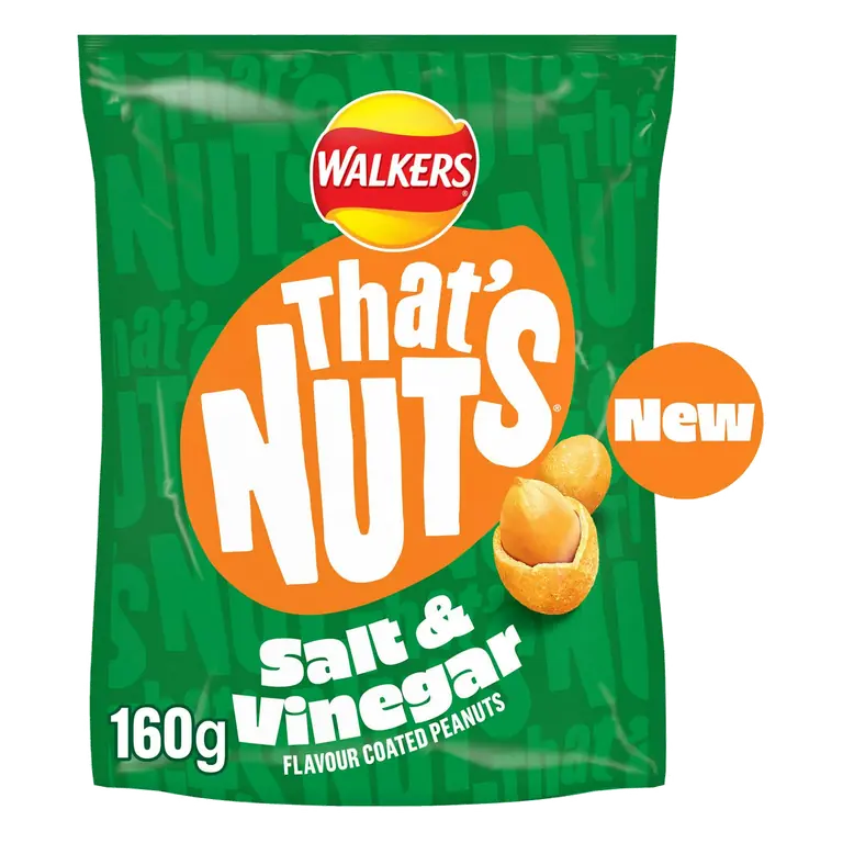 Walkers Salt & Vinegar Sharing Coated Peanuts 160g