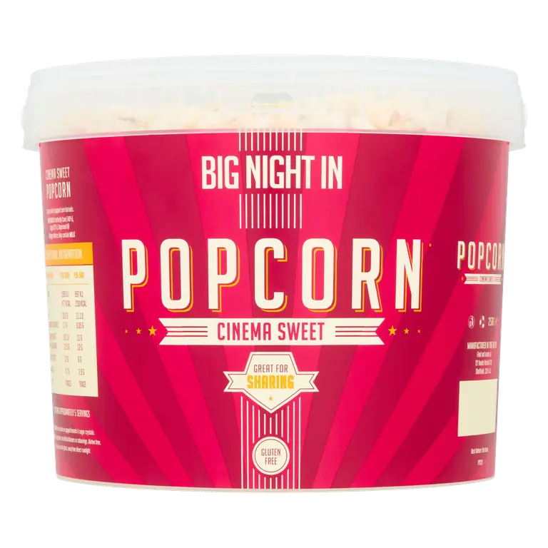 Big Night In Cinema Sweet Popcorn 250g