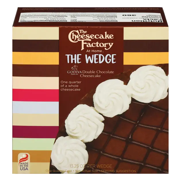 The Cheesecake Factory The Wedge, Godiva Double Chocolate Cheesecake
