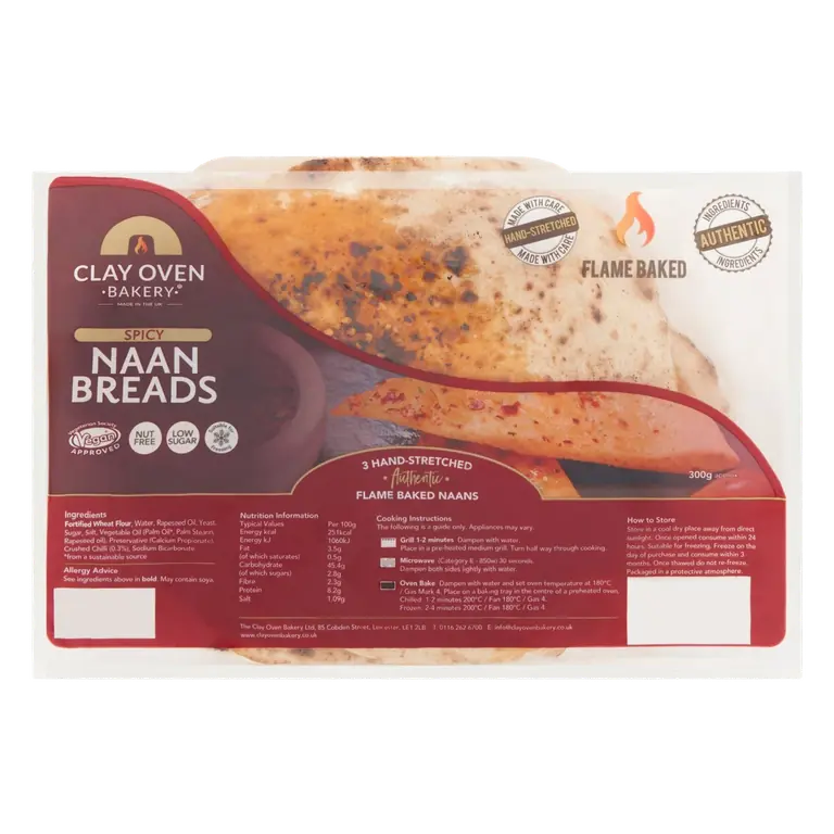 Spicy Naan Bread 3 pack