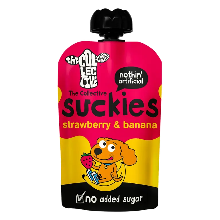 The Collective No Added Sugar Suckies Strawberry & Banana Yoghurt 90g
