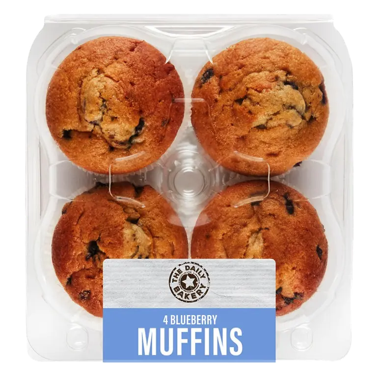 The Daily Bakery 4 Blueberry Muffins