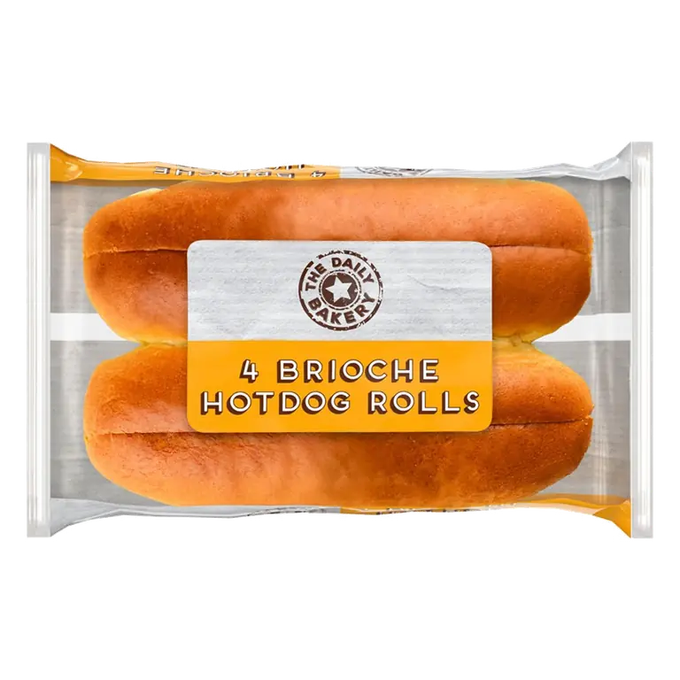 The Daily Bakery 4 Brioche Hotdog Rolls