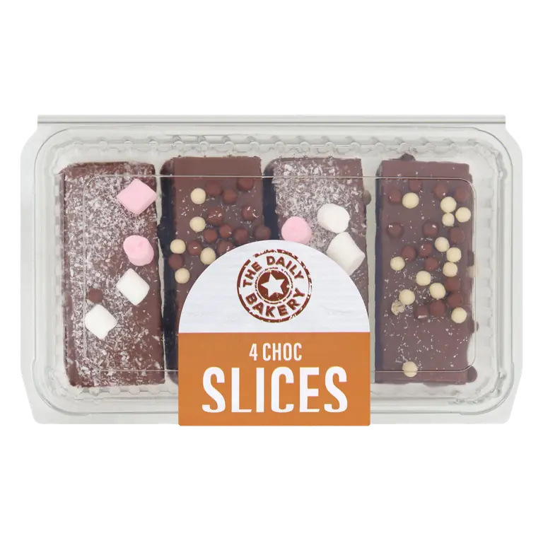 The Daily Bakery 4 Choc Slices 185g