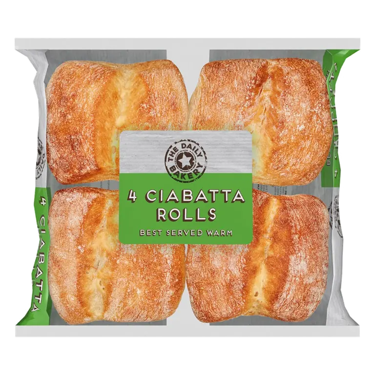 The Daily Bakery 4 Ciabatta Rolls