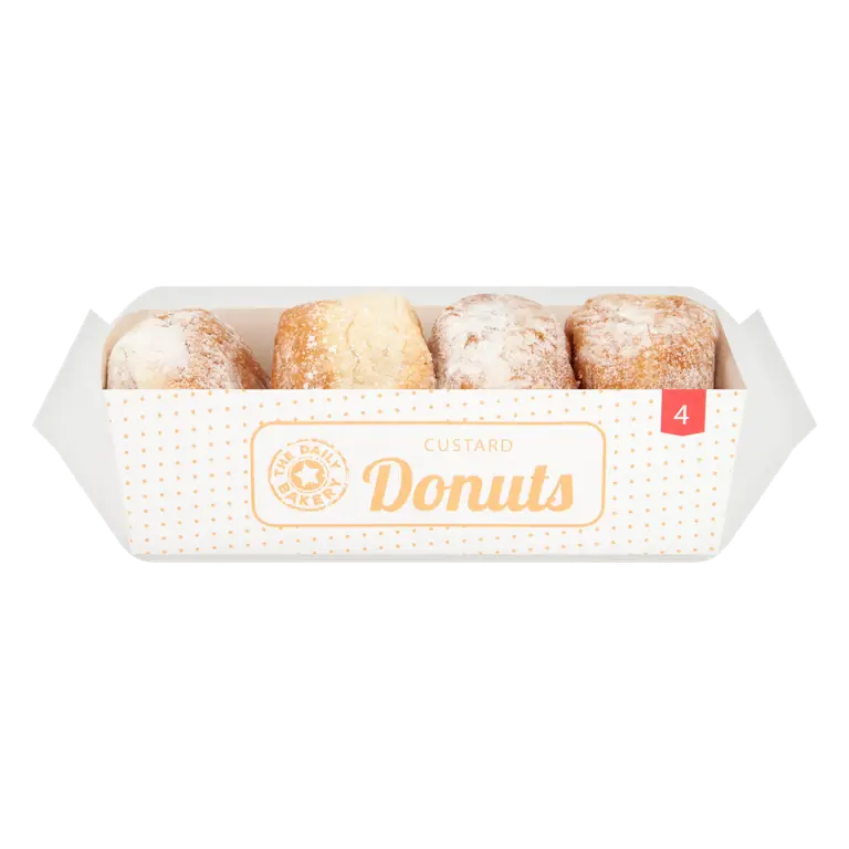 The Daily Bakery 4pk Custard Donuts