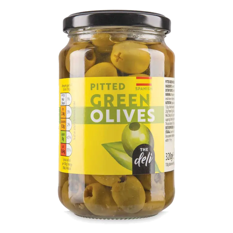 Green Spanish Olives pitted 320g
