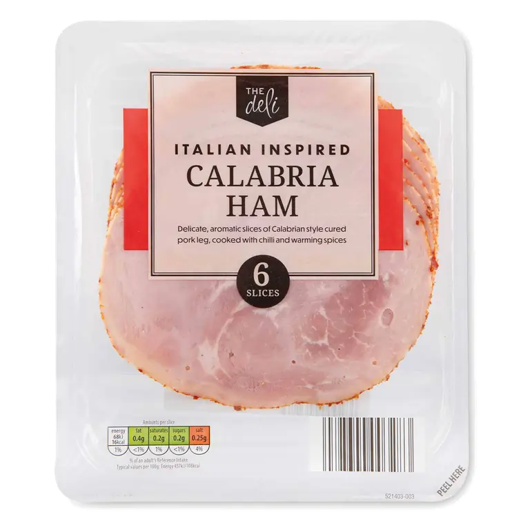 Italian Inspired Calabria Ham 6 Slices