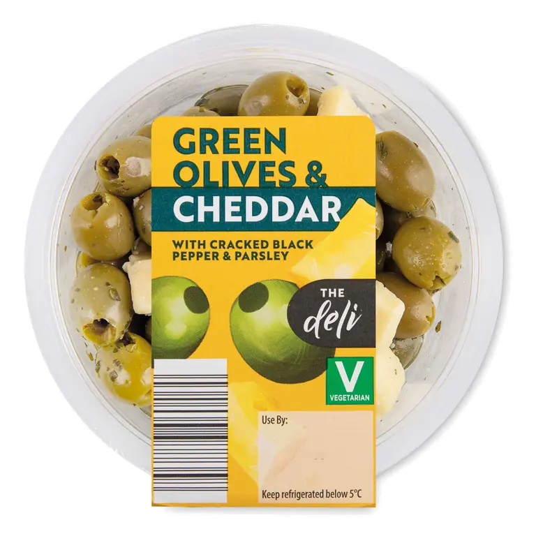 Pitted Green Olives With Cheddar