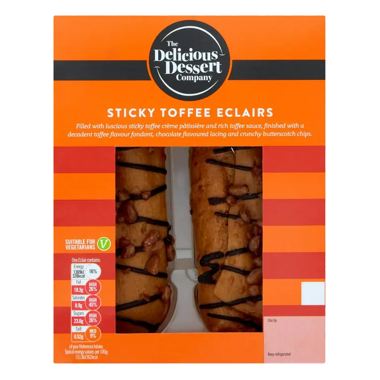 Sticky Toffee Eclairs 2x82g