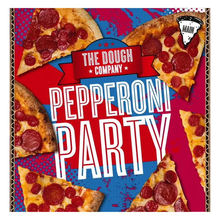 The Dough Company Pepperoni Party Pizza 445g