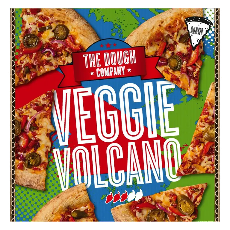 The Dough Company Veggie Volcano Pizza 502g
