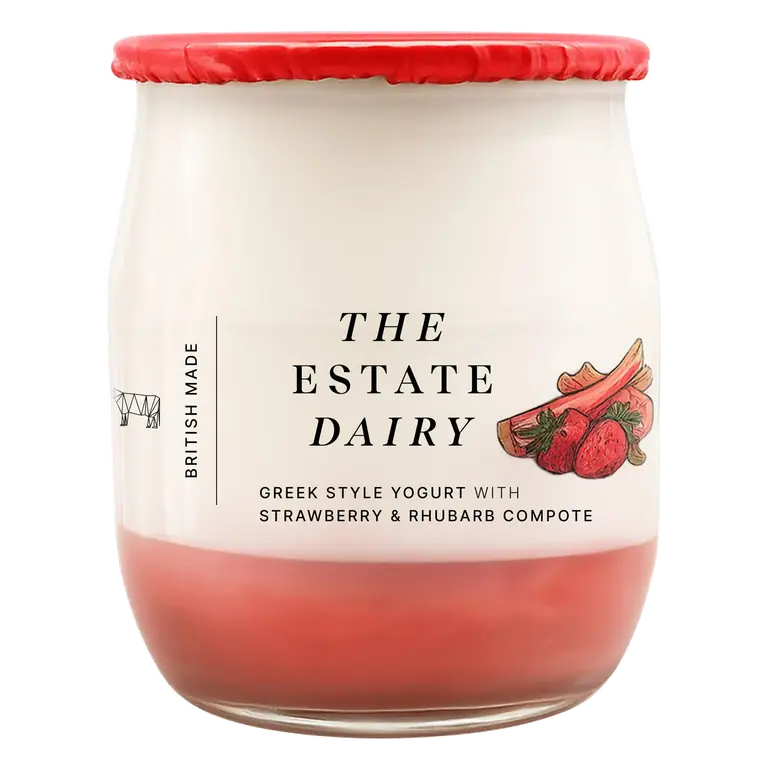125g Strawberry & Rhubarb Compote Greek Style Yogurt