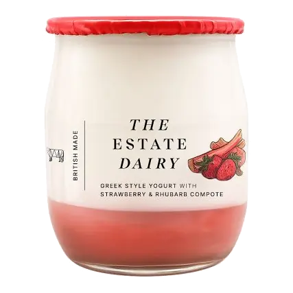 Greek Style Yogurt Strawberry Rhubarb