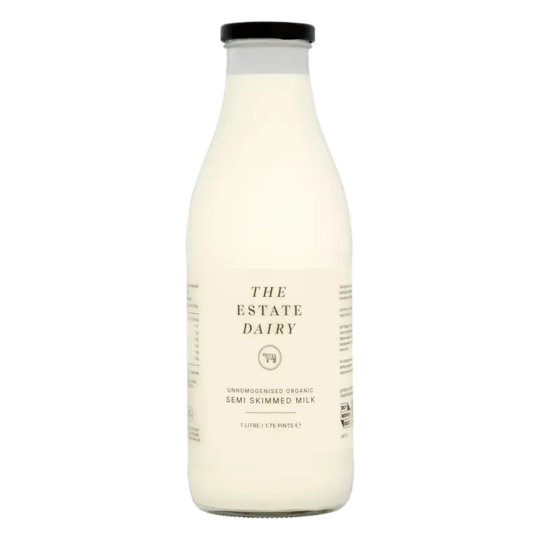 Unhomogenised Organic Semi Skimmed Milk 1L