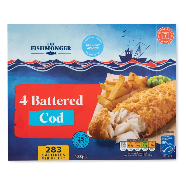 Battered Cod 4 Pack