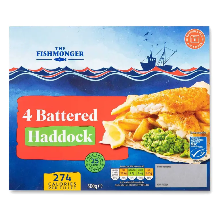 Battered Haddock 4 Pack