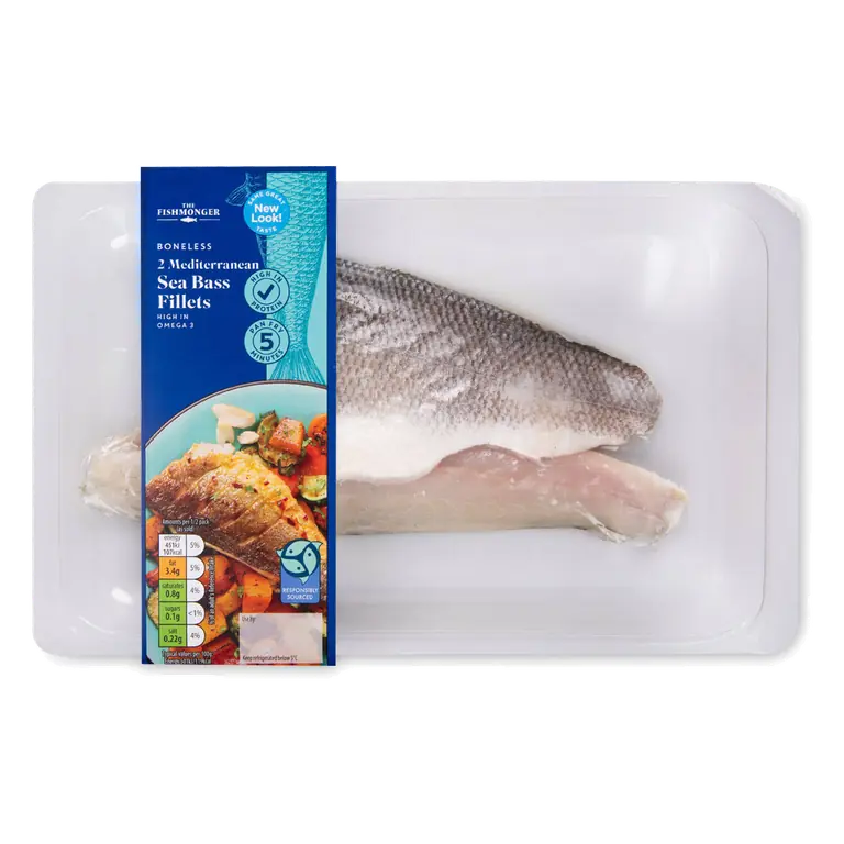 Boneless Mediterranean Sea Bass Fillets 2 Pack