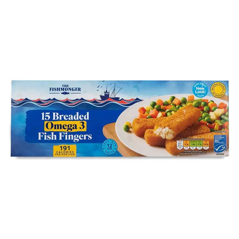 Breaded Omega 3 Fish Fingers 15 Pack