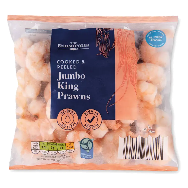 Cooked & Peeled Jumbo King Prawns