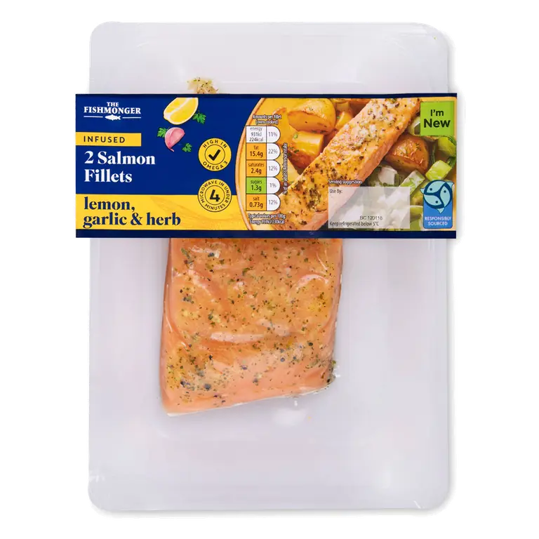 Garlic & Herb Infused Salmon Fillets 2 Pack