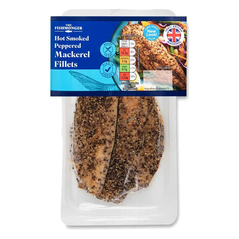 Hot Smoked Peppered Mackerel Fillets