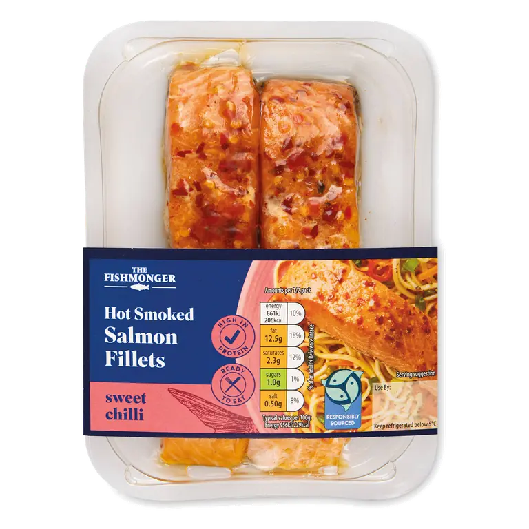 Hot Smoked Sweet Chilli Scottish Salmon Fillets