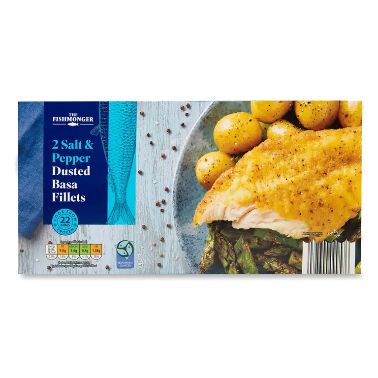 Salt & Pepper Dusted Basa Fillets 2 Pack