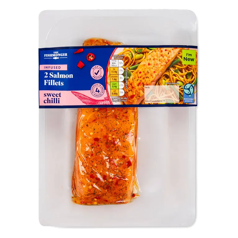 Sweet Chilli Infused Salmon Fillets 2 Pack