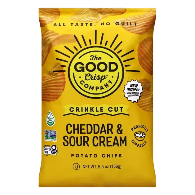 Crinkle Cut Cheddar & Sour Cream Potato Chips