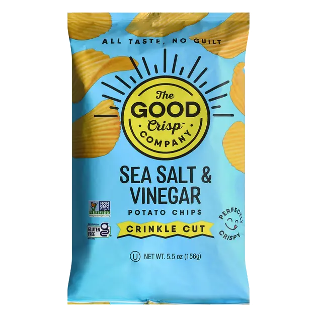 The Good Crisp Company Crinkle Cut Sea Salt & Vinegar Potato Chips 5.5 oz