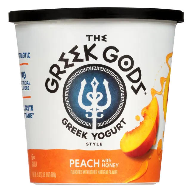 Peach with Honey Greek Style Yogurt Tub
