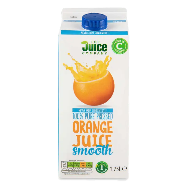 100% Pure Pressed Smooth Orange Juice