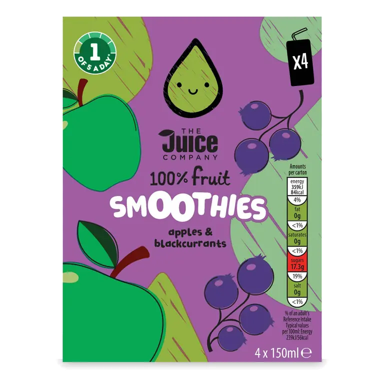 Apple & Blackcurrant Kids Smoothies 4 Pack