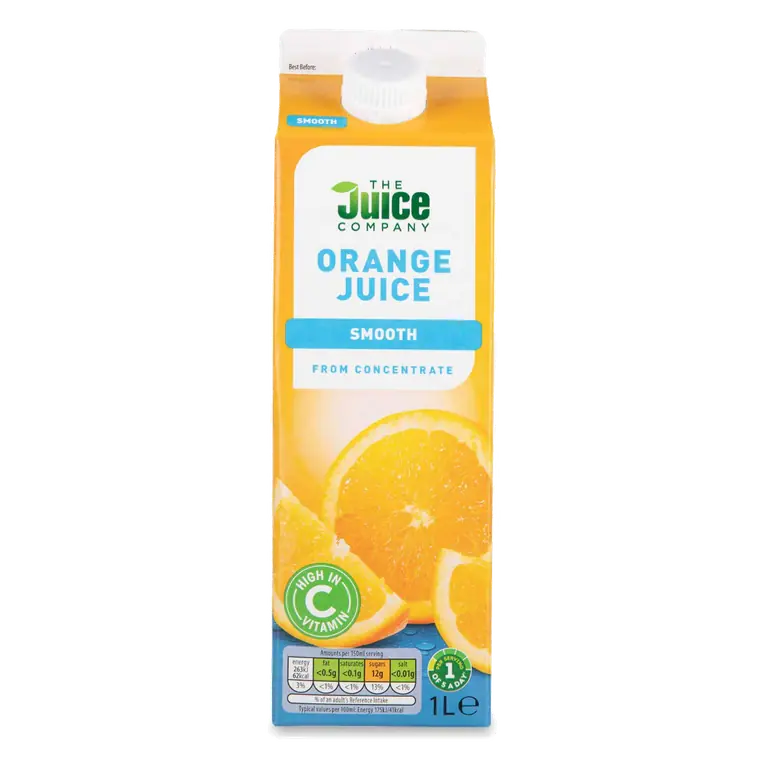 Smooth Orange Juice From Concentrate