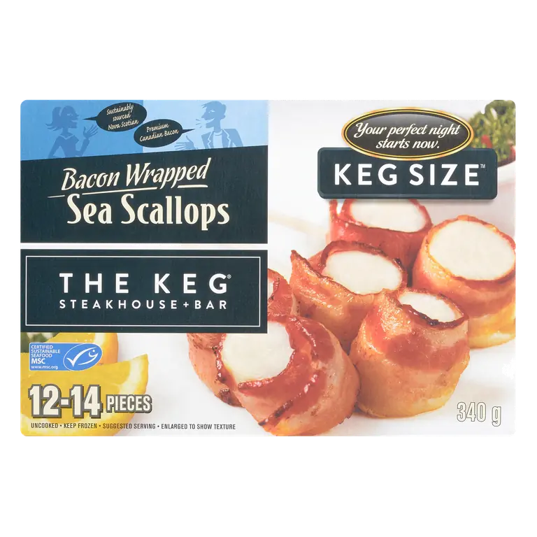 Bacon Wrapped Sea Scallops 340 g (frozen)